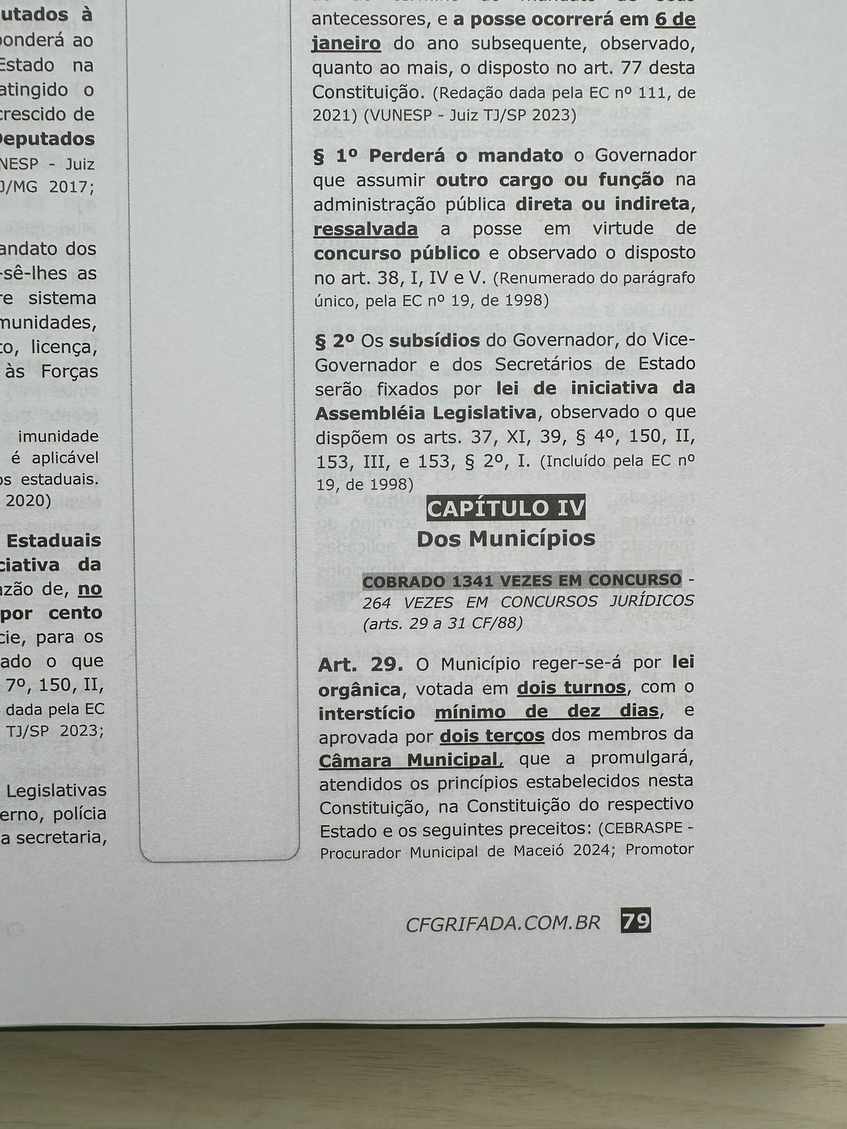 Notas das bancas